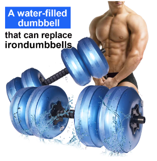 mancuernas llenas de agua