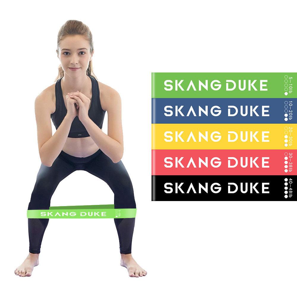 Bandas Elásticas de Goma de 5 Niveles de Resistencia para Entrenamiento de Yoga