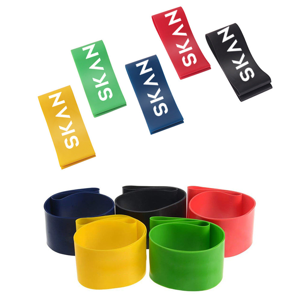 Bandas Elásticas de Goma de 5 Niveles de Resistencia para Entrenamiento de Yoga