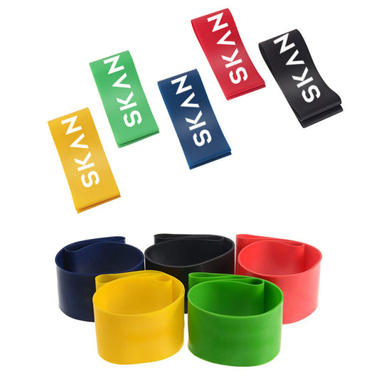Bandas Elásticas de Goma de 5 Niveles de Resistencia para Entrenamiento de Yoga