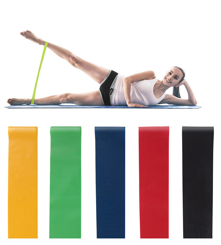 Bandas Elásticas de Goma de 5 Niveles de Resistencia para Entrenamiento de Yoga